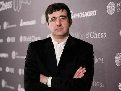 Vladimir Kramnik in a thoughtful pose