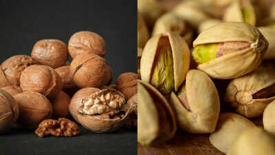 Comparison of walnuts and pistachios.